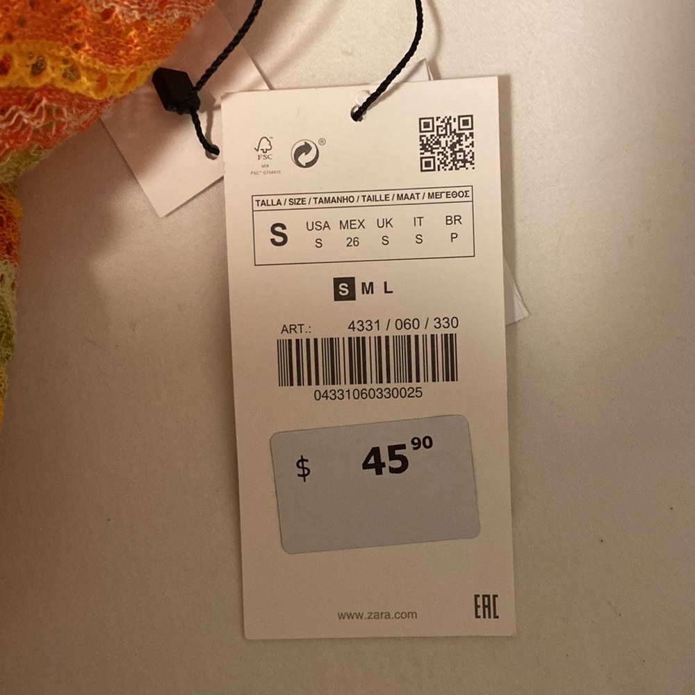 Zara colorful top/button up - Picture 3 of 3